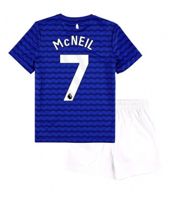 Everton Dwight McNeil #7 Hjemmebanetrøje Børn 2025-26 Kortærmet (+ Korte bukser)